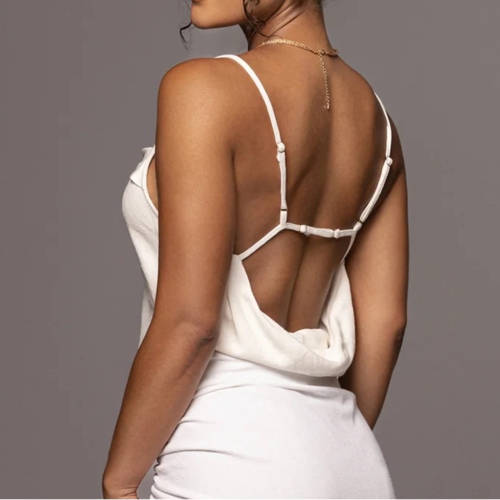 JLUXLABEL White Strappy Bodysuit